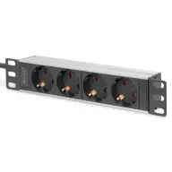 DIGITUS DN-95418 4 priză Splitter 2m negru