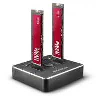 AXAGON ADSA-M2C dual M.2 NVMe SSD CLONE MASTER dock