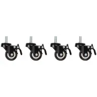LANBERG AK-1601-B Castors x4 with thread and brake for wall mounting
