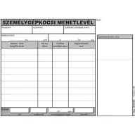 VICTORIA Nyomtatvány menetlevél személygépkocsi 100 lap A5 fekvő D.GÉPJ.36 10 tömb/csomag