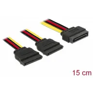 DELOCK SATA PSU power cable Black 15cm 60174