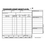VICTORIA Nyomtatvány menetlevél tehergépjármű 100 lap A5 fekvő D.GÉPJ.21 10 tömb/csomag