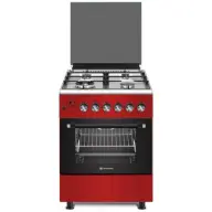 NOVACOOK F6TS40E6 RD Exclusive line Tűzhely kombinált gázos 66 l meggypiros