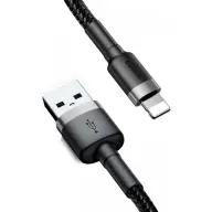 BASEUS USB Lightning Töltő/adatkábel Fekete 50cm CALKLF-AG1