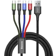 BASEUS USB Lightning + Micro USB + USB Type C adapter Črn 1.2m CA1T4-B01