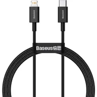 BASEUS USB 2.0 Type C Lightning Töltő/adat Fekete 1m CATLYS-A01