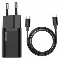 BASEUS Super Si Umrežavanje USB-C punjač (25W) crno