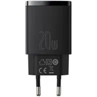 BASEUS Compact Quick Charger USB USB-C 20W crno