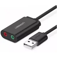 UGREEN US205 15 cm-es USB külső hangkártya fekete