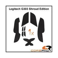 COREPAD Grips For Logitech G303 Shroud Edition crno