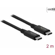 DELOCK USB 4.0 Type C Összekötő Fekete 2m 86980