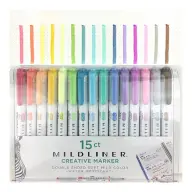 ZEBRA Mildliner Highlighter szövegkiemelő készlet 14/4 mm kétvégű 15 különböző szín