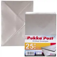 PUKKA PAD Silver Boríték C6 szilikonos ezüst