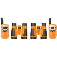 LabZZ WTT10 walkie-talkie és kétszemes távcső készlet narancssáarga