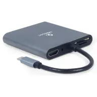 GEMBIRD USB Type-C 6-in-1 multi-port adapter grau
