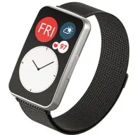 MYBANDZ Milánói fém óraszíj 20mm Huawei Watch Fit fekete