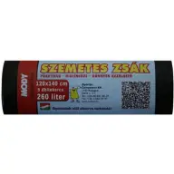 MODY Háztartási szemeteszsák 120x140cm 40mikron 260l 5db/csomag fekete