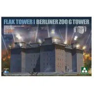 1/350 Flak Tower I Berliner Zoo G Tower katonai épület modell