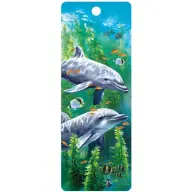 3D Könyvjelző - Delfinek a a hínárban