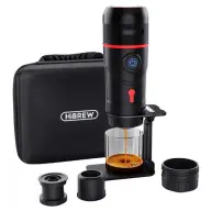HIBREW H4-premium 3 az 1-ben hordozható kávéfőző adapterrel és tokkal fekete
