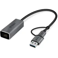 YENKEE YTC 013 USB 3.0 + Type C LAN átalakító 1Gbps fekete