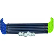 Floorball készlet műanyag 85cm 2x6 ütő-6 labda