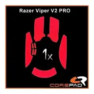 COREPAD Grips For Razer Viper v2 Pro Wireless crvena