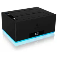ICY BOX IB-127CL-U3 Priključna stanica 2x SATA 2.5-3.5" HDD/SSD USB-A-C 3.0 crno