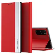 WOOZE Silver Line Oldalra nyíló tok stand Xiaomi Poco M4 Pro 4G piros