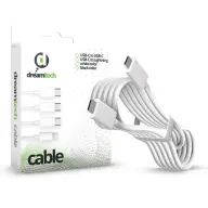 DREAMTECH PD kábel Fehér (USB-C/USB-C) 3A 60W
