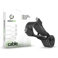 DREAMTECH PD kábel Fekete (Lightning/USB-C) 2.4A 20W
