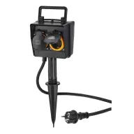 HAMA 137273 Splitter 2 priză 2m negru