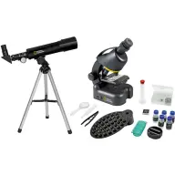 BRESSER National Geographic készlet 50/360 AZ teleszkóp és 40x–640x mikroszkóp