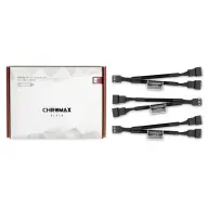 NOCTUA NA-SYC1 chromax black 4 tűs kábel Y elosztó 3 darabos szett fekete