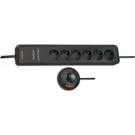 BRENNENSTUHL Eco-Line Comfort Switch Elosztó 6 aljzat 2m fekete kapcsolós