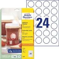 AVERY 5080 40mm 10 ív visszaszedhető univerzális köretikett fehér