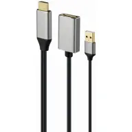 GEMBIRD HDMI DisplayPort transformator Crno 10cm A-HDMIM-DPF-02
