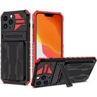 WOOZE Transformer hátlaptok kitámasztóval Samsung Galaxy A03 Core fekete-piros