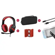 KONIX MYTHICS Nintendo Switch Gamer paket (Slušalice + Punjač kabel + folija stakla + Igra držač + torba)
