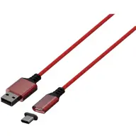 KONIX MYTHICS Xbox Series S/X Charging Cable with Magnetic Head USB-A to USB-C 3m red