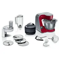BOSCH MUM5X720 MUM5 kuhinjski robot s tehtnico 1000 W rdeč / srebrn