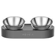 PETKIT Fresh Nano kutyáknak és macskáknak dupla etetőtál állítható dőlésszöggel szürke