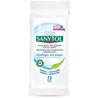 SANYTOL Fertőtlenítő törlőkendő antiallergén 36 db maxi/72 db standard