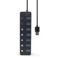 GEMBIRD 7-port USB 3.1 (Gen 1) hub with switches black