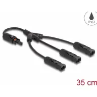 DELOCK DL4 solar cable distributor 1 x mother - 3 x apa 35 cm black