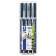 STAEDTLER Lumocolor 31 Alkoholos marker készlet OHP 4 különböző vonalvastagság fekete