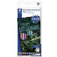 STAEDTLER 146M Színes ceruza készlet hatszögletű 12 különböző metál szín