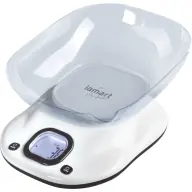 LAMART LT7073 Bang Cântar de bucătărie cu afișaj LCD și bol alb / negru