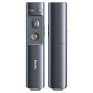 BASEUS ACFYB-B0G Orange Dot multifunkcionális távirányító prezentációkhoz lézermutatóval elemek nélkül szürke