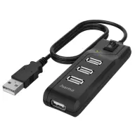 HAMA USB 2.0 HUB Kapcsolós Buspowered 1:4